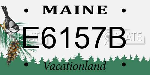 E6157B Maine License Plate
