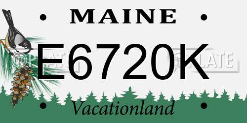 E6720K Maine License Plate