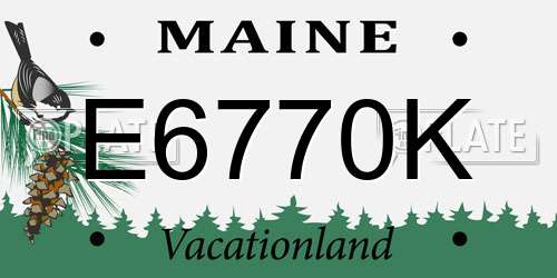 E6770K Maine License Plate