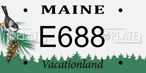 E688 Maine License Plate