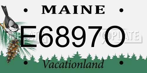 E6897O Maine License Plate