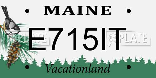 E715IT Maine License Plate