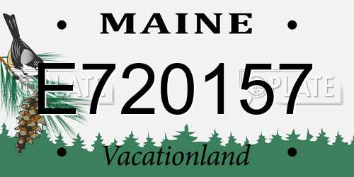 E720157 Maine License Plate