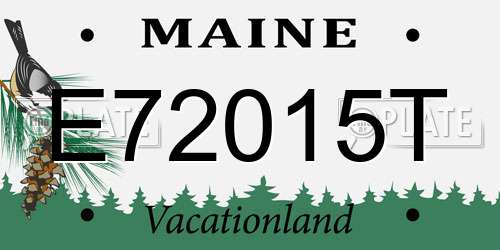 E72015T Maine License Plate