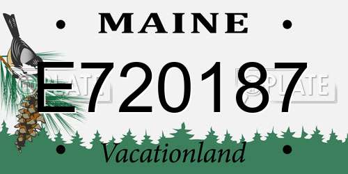 E720187 Maine License Plate