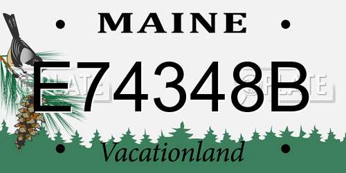 E74348B Maine License Plate