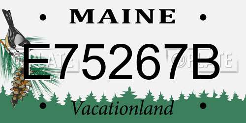 E75267B Maine License Plate