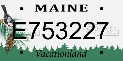 E753227 Maine License Plate