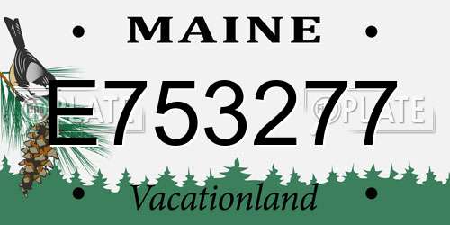 E753277 Maine License Plate
