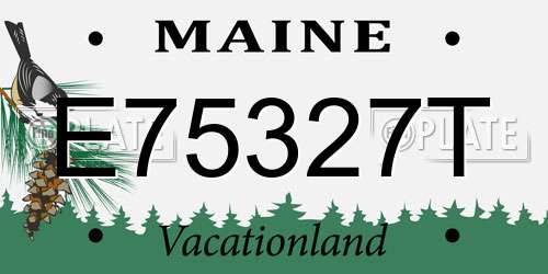 E75327T Maine License Plate