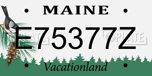 E75377Z Maine License Plate