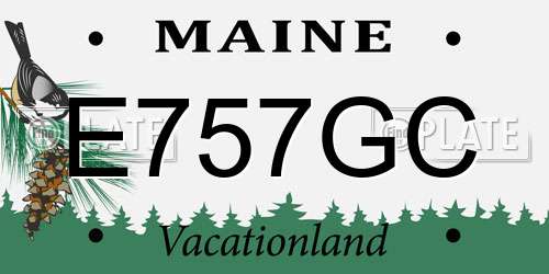 E757GC Maine License Plate
