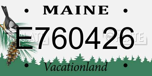 E760426 Maine License Plate