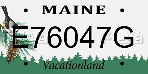E76047G Maine License Plate