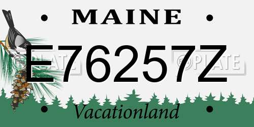 E76257Z Maine License Plate