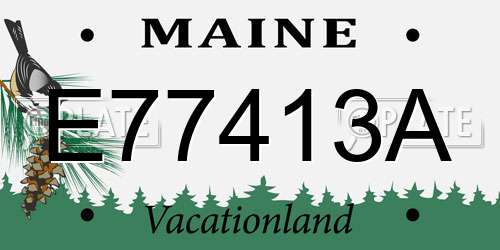 E77413A Maine License Plate