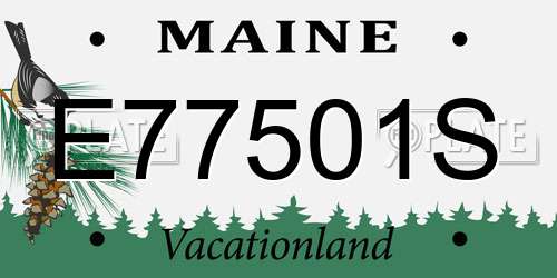 E77501S Maine License Plate