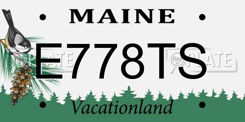 E778TS Maine License Plate