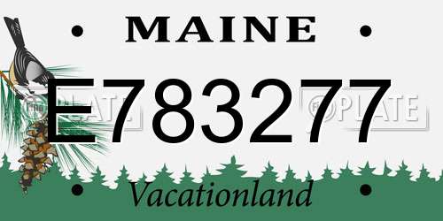 E783277 Maine License Plate