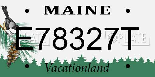 E78327T Maine License Plate