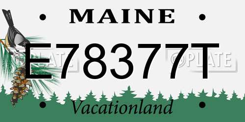 E78377T Maine License Plate