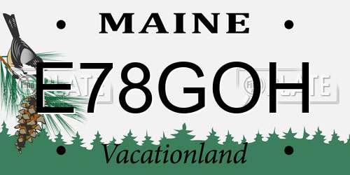 E78GOH Maine License Plate