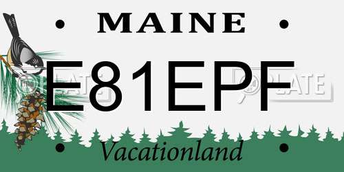 E81EPF Maine License Plate