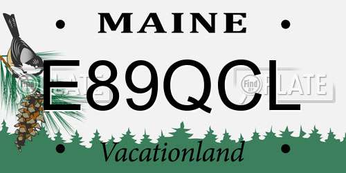 E89QCL Maine License Plate