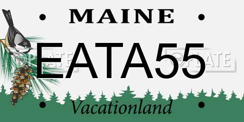 EATA55 Maine License Plate