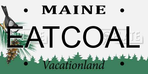 EATCOAL Maine License Plate