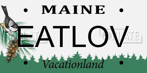 EATLOV Maine License Plate