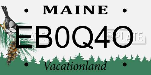EB0Q4O Maine License Plate