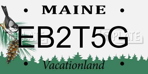 EB2T5G Maine License Plate