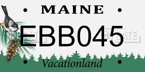 EBB045 Maine License Plate
