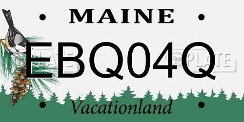 EBQ04Q Maine License Plate