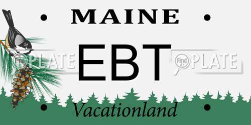 EBT Maine License Plate