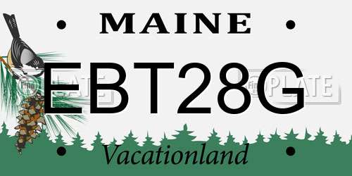 EBT28G Maine License Plate