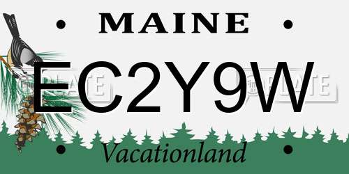 EC2Y9W Maine License Plate