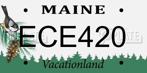ECE420 Maine License Plate