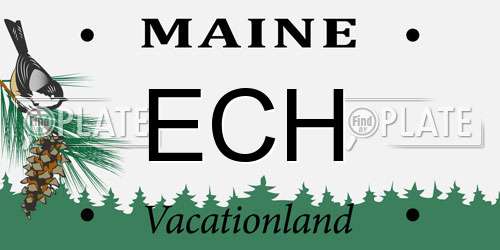 ECH Maine License Plate