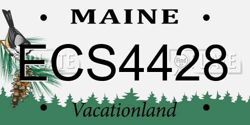 ECS4428 Maine License Plate