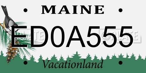 ED0A555 Maine License Plate