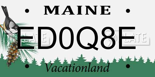 ED0Q8E Maine License Plate