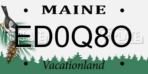 ED0Q8O Maine License Plate