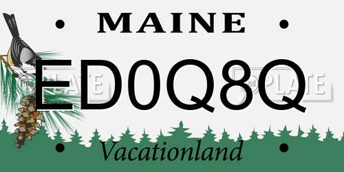 ED0Q8Q Maine License Plate