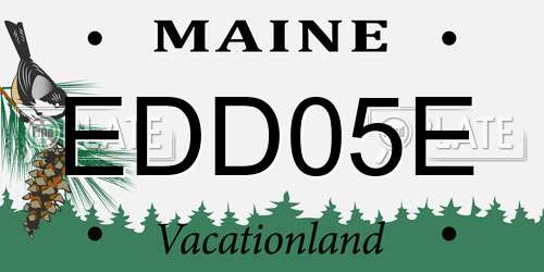 EDD05E Maine License Plate