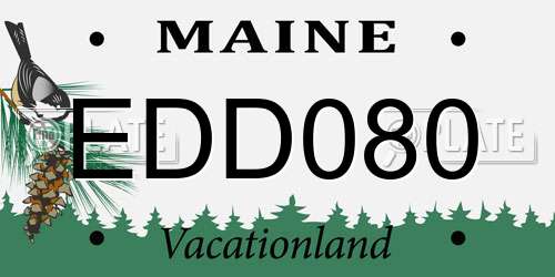 EDD080 Maine License Plate
