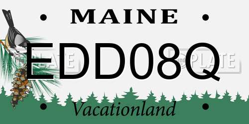 EDD08Q Maine License Plate