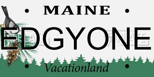 EDGYONE Maine License Plate
