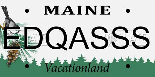 EDQASSS Maine License Plate